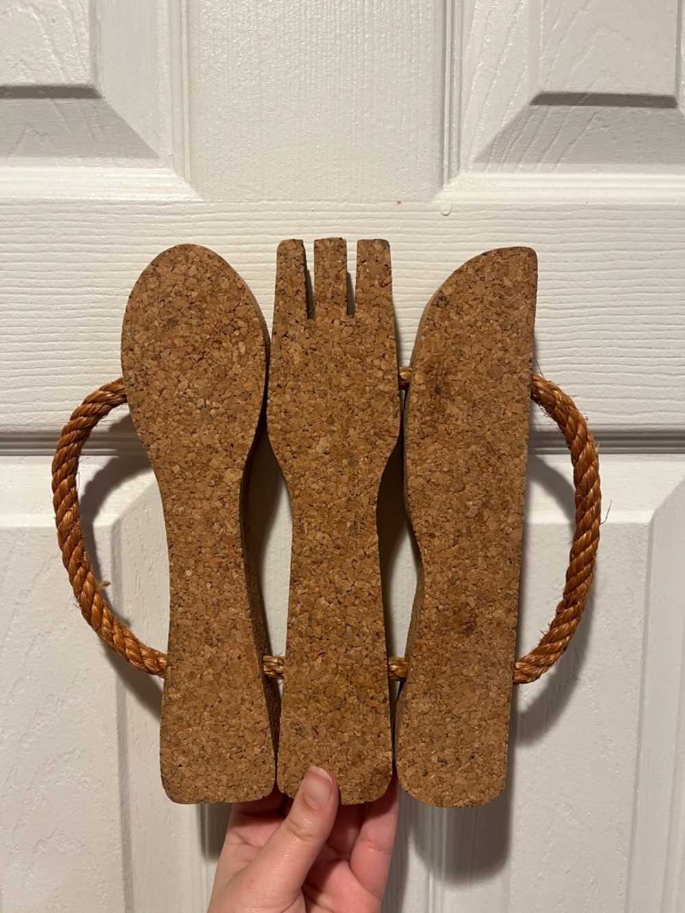 Cork Utensil Wall Decor Set - Natural Brown